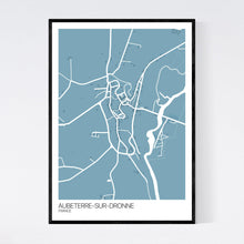 Load image into Gallery viewer, Aubeterre-sur-Dronne Town Map Print