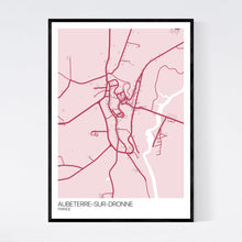 Load image into Gallery viewer, Aubeterre-sur-Dronne Town Map Print