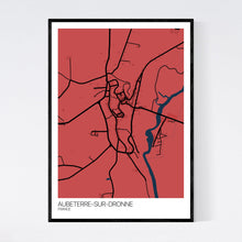 Load image into Gallery viewer, Aubeterre-sur-Dronne Town Map Print