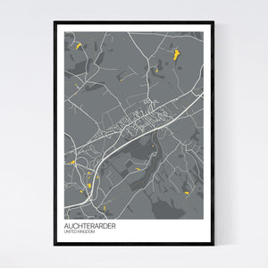 Auchterarder Town Map Print