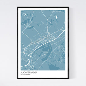 Auchterarder Town Map Print