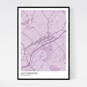 Auchterarder Town Map Print