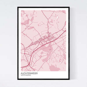 Auchterarder Town Map Print
