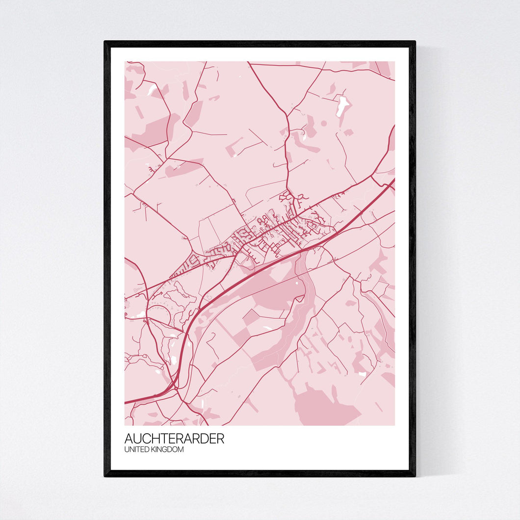 Auchterarder Town Map Print