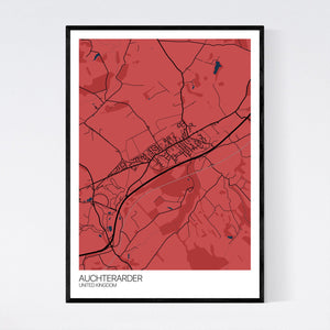 Auchterarder Town Map Print