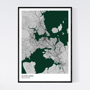 Auckland City Map Print