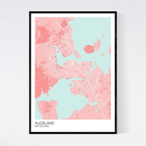 Map of Auckland, New Zealand