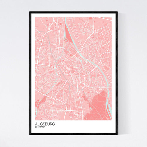 Map of Augsburg, Germany