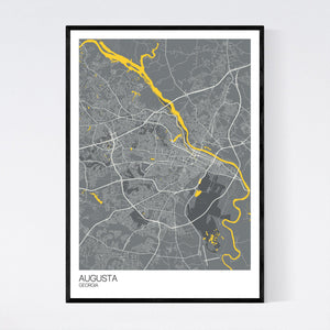 Augusta City Map Print