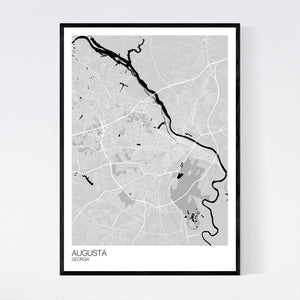 Augusta City Map Print