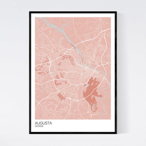 Augusta City Map Print