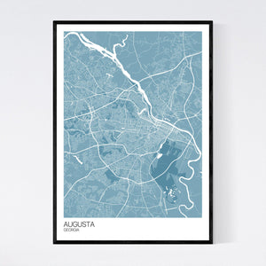 Augusta City Map Print