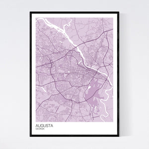 Augusta City Map Print