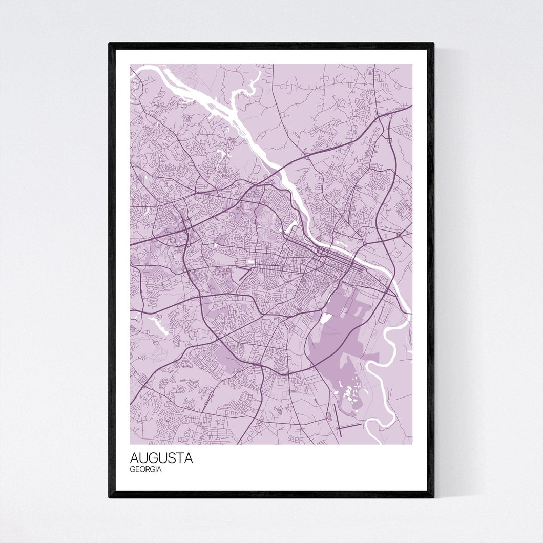 Augusta City Map Print