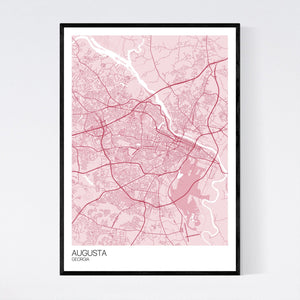 Augusta City Map Print