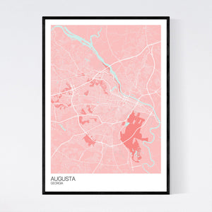 Augusta City Map Print