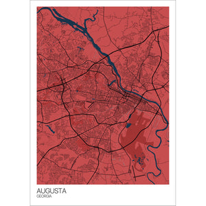 Map of Augusta, Georgia