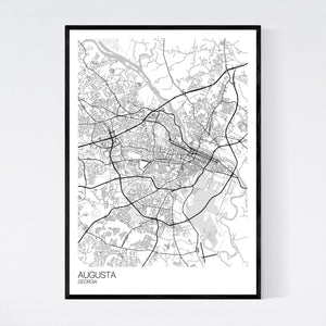 Augusta City Map Print