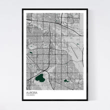 Load image into Gallery viewer, Aurora City Map Print