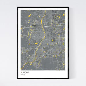 Aurora City Map Print