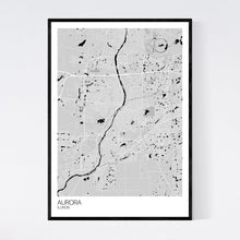 Load image into Gallery viewer, Aurora City Map Print