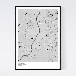 Aurora City Map Print