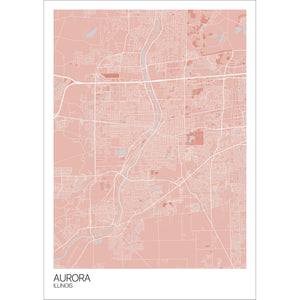 Map of Aurora, Illinois