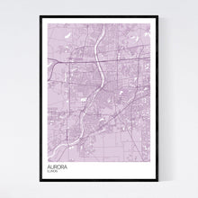 Load image into Gallery viewer, Aurora City Map Print