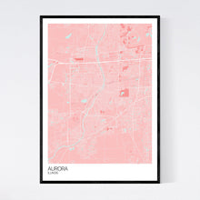 Load image into Gallery viewer, Aurora City Map Print