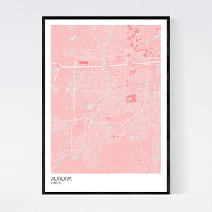 Aurora City Map Print