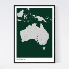 Load image into Gallery viewer, Australia Country Map Print