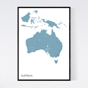 Australia Country Map Print