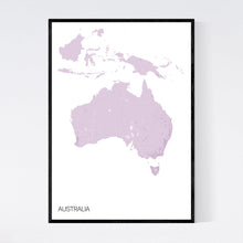 Load image into Gallery viewer, Australia Country Map Print