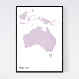 Australia Country Map Print