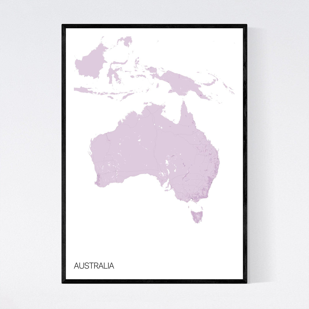 Australia Country Map Print