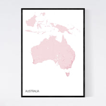 Load image into Gallery viewer, Australia Country Map Print