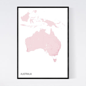 Australia Country Map Print
