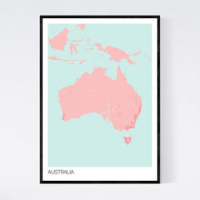 Load image into Gallery viewer, Australia Country Map Print