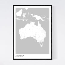Load image into Gallery viewer, Australia Country Map Print