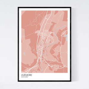 Aviemore Town Map Print