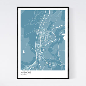Aviemore Town Map Print