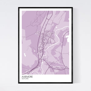 Aviemore Town Map Print