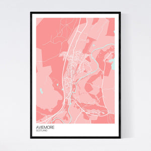 Aviemore Town Map Print