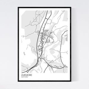 Map of Aviemore, Scotland