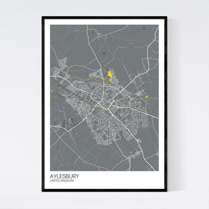 Aylesbury City Map Print
