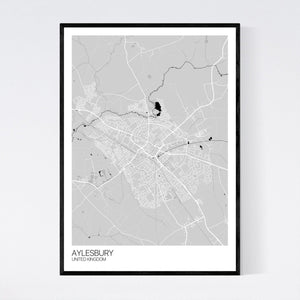 Aylesbury City Map Print