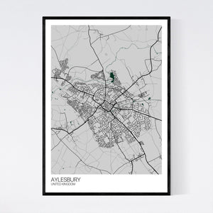Aylesbury City Map Print