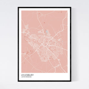 Aylesbury City Map Print