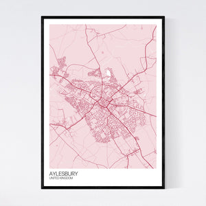 Aylesbury City Map Print