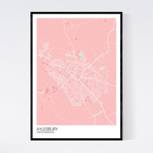Aylesbury City Map Print